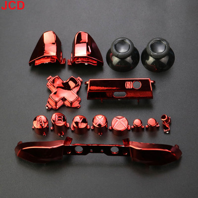 JCD 1 set kompletnih zamjenskih gumba Chrome za Xbox One S Dpad ABXY Trigger Grips stick dijelovi za Xbox One S Slim Controller