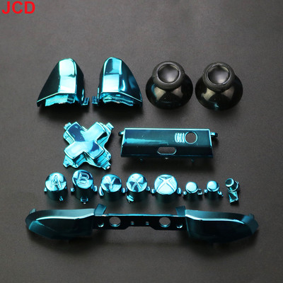 JCD 1 set kompletnih zamjenskih gumba Chrome za Xbox One S Dpad ABXY Trigger Grips stick dijelovi za Xbox One S Slim Controller