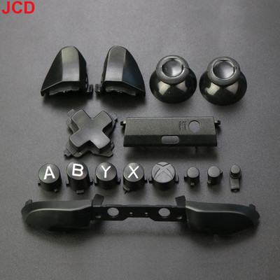 JCD 1 set kompletnih zamjenskih gumba Chrome za Xbox One S Dpad ABXY Trigger Grips stick dijelovi za Xbox One S Slim Controller