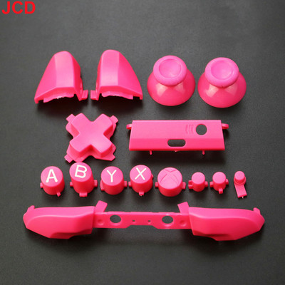 JCD 1 set kompletnih zamjenskih gumba Chrome za Xbox One S Dpad ABXY Trigger Grips stick dijelovi za Xbox One S Slim Controller