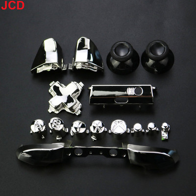 JCD 1 set kompletnih zamjenskih gumba Chrome za Xbox One S Dpad ABXY Trigger Grips stick dijelovi za Xbox One S Slim Controller