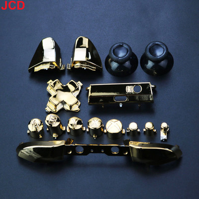 JCD 1 set kompletnih zamjenskih gumba Chrome za Xbox One S Dpad ABXY Trigger Grips stick dijelovi za Xbox One S Slim Controller