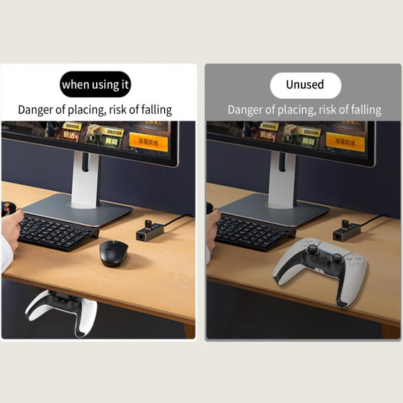 PS5 PS4 Nosač kontrolera ispod stola Viseći držač za pohranu Stalak Naljepnica Joystick za PlayStation 5 / 4 Gamepad Dodaci