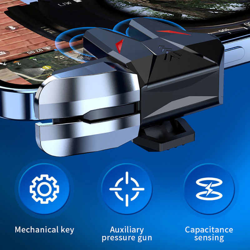 PUBG mobiilimängude päästikule tulistamisnupu käepide Mängu juhtkangi mängupuldi Sihtpäästiku L1 R1 võtmenupp IPhone`i Androidile