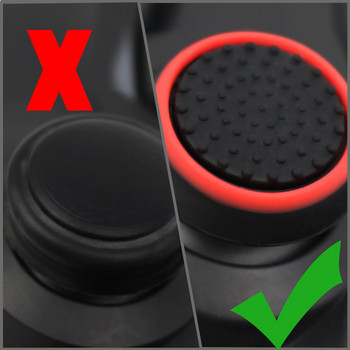 4 бр. Силиконови аналогови ръкохватки ThumbStick Капачки за контролери PS5/PS4/PS3 за аксесоари за Steam Deck/Xbox One/Xbox 360 Gamepad