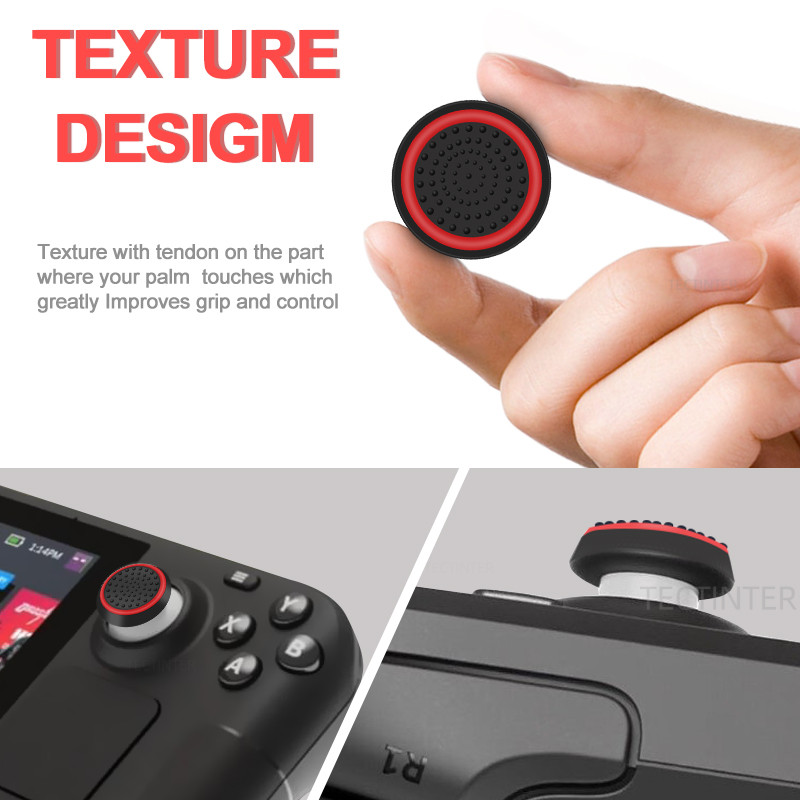 4db szilikon analóg ThumbStick Grips fedél PS5/PS4/PS3 kontroller sapkák Steam Deckhez/Xbox One/Xbox 360 Gamepad tartozékokhoz
