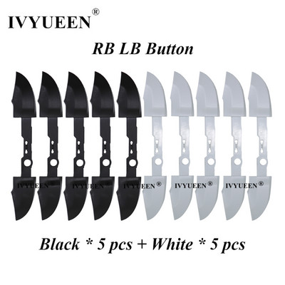 IVYUEEN 10 kompleta bijeli crni RB LB odbojnik gumb za XBox serije SX kontroler Okidač Surround vodič On Off gumbi Dio za popravak