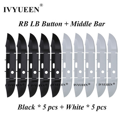 IVYUEEN 10 kompleta bijeli crni RB LB odbojnik gumb za XBox serije SX kontroler Okidač Surround vodič On Off gumbi Dio za popravak