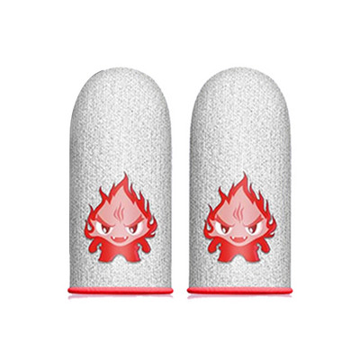 Žaidimų pirštų rankovės mobiliesiems žaidimams 0,25 mm stiklo sidabro pluošto besiūlis nykščio pirštų galiukų dangtelis, apsaugantis nuo prakaitavimo, skirtas PUBG / COD / LOL / ROS