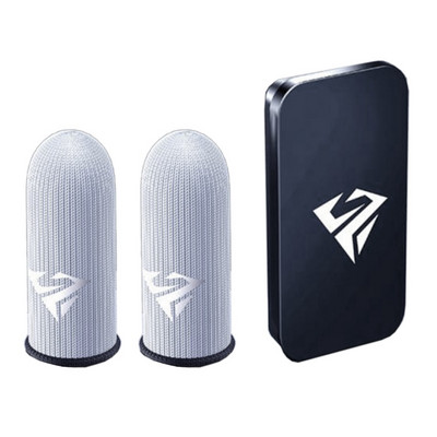 Žaidimų pirštų rankovės mobiliesiems žaidimams 0,25 mm stiklo sidabro pluošto besiūlis nykščio pirštų galiukų dangtelis, apsaugantis nuo prakaitavimo, skirtas PUBG / COD / LOL / ROS