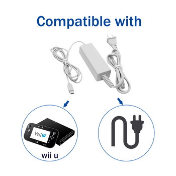 Зарядно устройство за Wii U геймпад, променливотоков захранващ адаптер Зарядно устройство за Nintendo Wii U геймпад Дистанционно управление