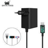DATA FROG Adaptor CA cu mufa UE/SUA Încărcător pentru Nintendo Switch Încărcător de călătorie pentru consola de jocuri NS Încărcare Sursă de alimentare USB tip C