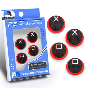 4PCS Thumb Stick Grips Капачки за PS5/PS4/XBOX контролер Рокер Защитна капачка Силиконов водоустойчив материал Капачка на бутона на контролера