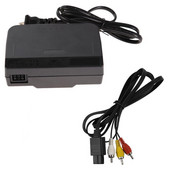 Prijenosni AC adapter Napajanje Kompaktni dizajn Kabel + Audio Video AV kabel za Nintendo 64 sustav