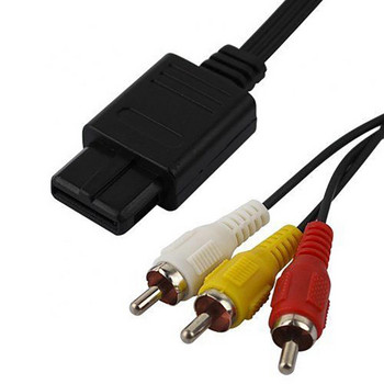Преносим AC адаптер Захранване Компактен дизайн Кабел + Аудио Видео AV кабел за система Nintendo 64