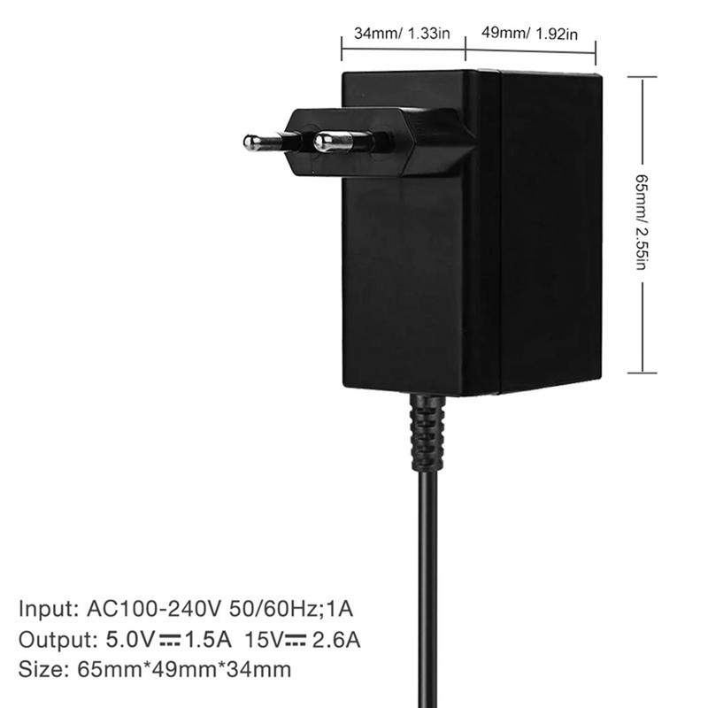 Igraća konzola EU US Plug Adapter Punjač za Nintendo Switch NS Zid Putovanje Kućno punjenje USB Tip C Napajanje