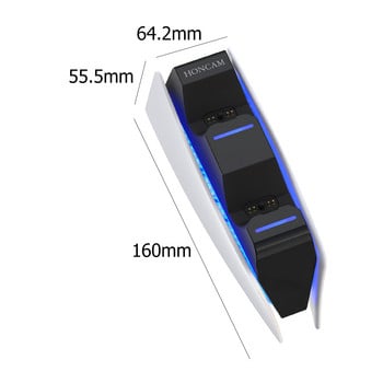 Φορτιστής διπλού ελεγκτή για Sony PS5 USB Type-C Charging Cradle Dock Station Ασύρματο φορτιστή Joystick για αξεσουάρ Sony PS5