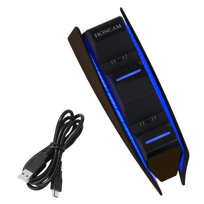 Punjač s dva kontrolera za Sony PS5 USB Type-C postolje za punjenje Dock Station Bežični punjač za joystick za Sony PS5 Dodaci