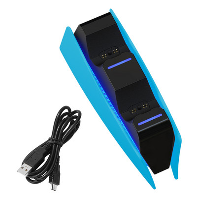 Punjač s dva kontrolera za Sony PS5 USB Type-C postolje za punjenje Dock Station Bežični punjač za joystick za Sony PS5 Dodaci
