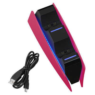 Punjač s dva kontrolera za Sony PS5 USB Type-C postolje za punjenje Dock Station Bežični punjač za joystick za Sony PS5 Dodaci