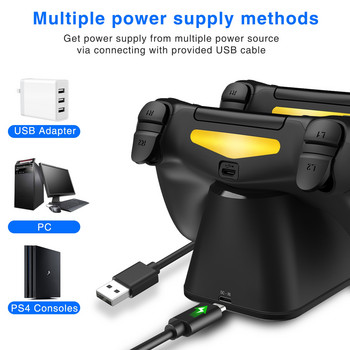 Dual Charger Dock για PS4 Controller USB Fast Charging Dock Game Controller Station for Playstation 4/PS4 Pro/PS4 Games Console