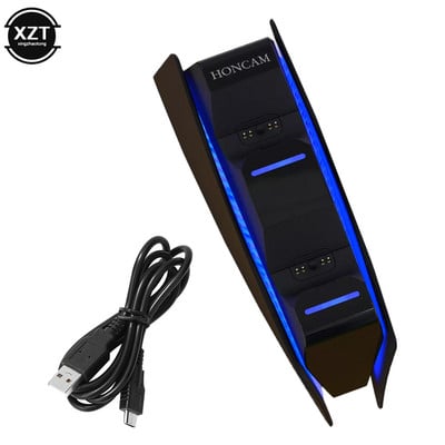 Cel mai nou încărcător rapid dublu pentru controler wireless PS5 Stație de andocare suport de încărcare USB Type-C pentru gamepad Sony PS5 Joystick