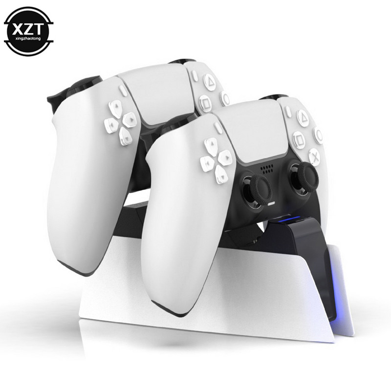 Cel mai nou încărcător rapid dublu pentru controler wireless PS5 Stație de andocare suport de încărcare USB Type-C pentru gamepad Sony PS5 Joystick