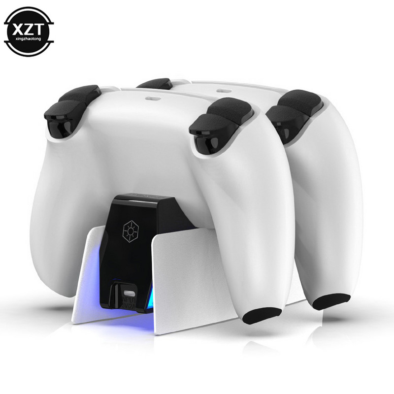 Cel mai nou încărcător rapid dublu pentru controler wireless PS5 Stație de andocare suport de încărcare USB Type-C pentru gamepad Sony PS5 Joystick