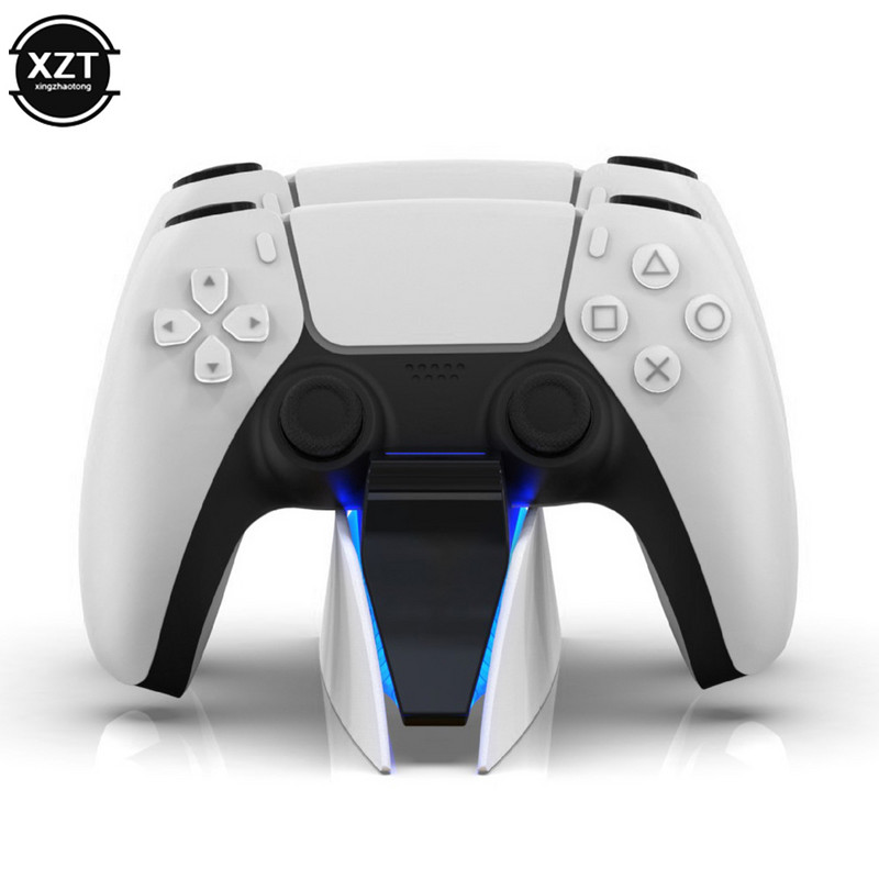 Cel mai nou încărcător rapid dublu pentru controler wireless PS5 Stație de andocare suport de încărcare USB Type-C pentru gamepad Sony PS5 Joystick