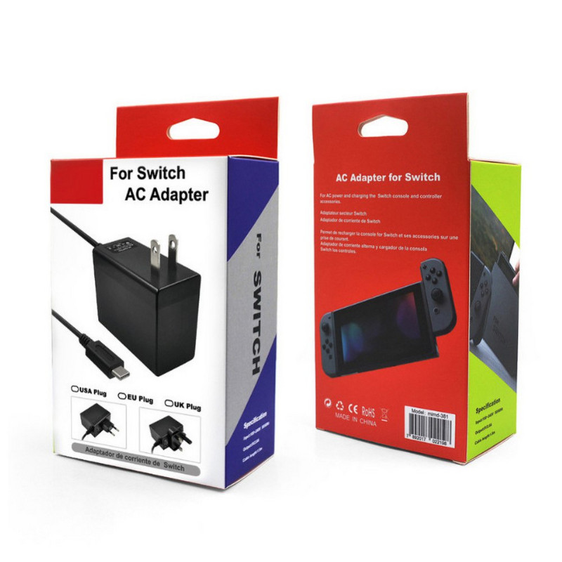 12W AC adapter punjač za Nintendo Switch igraći kontroler 1.5M kabel USB-C zidni punjač Plug&Play punjač za N-Switch gamepad