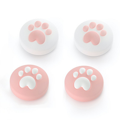 Ružičasta Sakura mačka silikonske analogne ručke za palac za palac za Nintend Switch/LITE NS JoyCon kontroler za palice za Joy Con STARO
