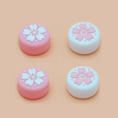 Ružičasta Sakura mačka silikonske analogne ručke za palac za palac za Nintend Switch/LITE NS JoyCon kontroler za palice za Joy Con STARO