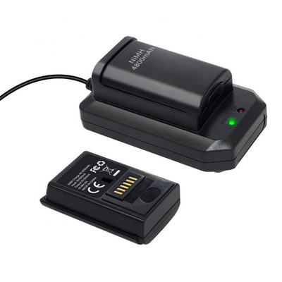 Ātrās uzlādes kontroliera lādētāja komplekts Xbox 360 uzlādējamam spēļu kontrollera rezerves akumulatora uzlādes komplektam
