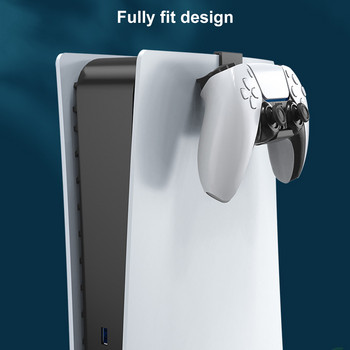 2PCS Монтаж на стена PS5 Държач за слушалки Закачалка Държач за слушалки Държач за хост конзола Аксесоари за игри Playstation за PS5