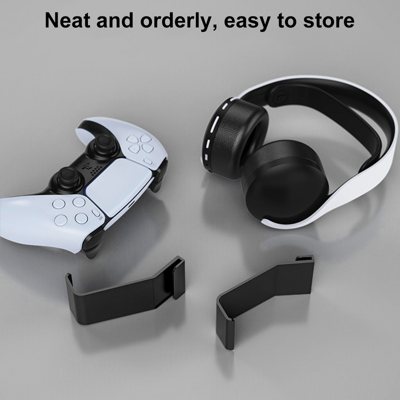 2 DB falra szerelhető PS5 fejhallgató tartó akasztó fejhallgató tartó gazdakonzol tartó Playstation játéktartozékok PS5-höz
