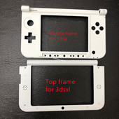 Zamjenska školjka Kućište srednji ili gornji gornji plastični okvir Za 3DS XL za 3dsxl kućište kućište bijelo/crno