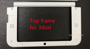 Ανταλλακτικό περίβλημα μεσαίο ή επάνω πλαστικό πλαίσιο για 3DS XL για θήκη 3dsxl λευκό/μαύρο