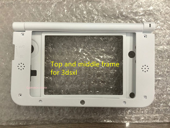 Ανταλλακτικό περίβλημα μεσαίο ή επάνω πλαστικό πλαίσιο για 3DS XL για θήκη 3dsxl λευκό/μαύρο