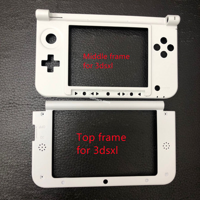 Zamjenska školjka Kućište srednji ili gornji gornji plastični okvir Za 3DS XL za 3dsxl kućište kućište bijelo/crno