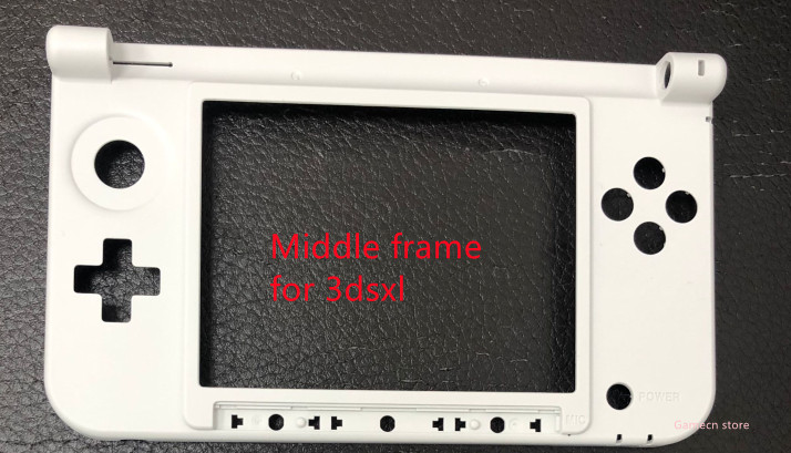 Zamjenska školjka Kućište srednji ili gornji gornji plastični okvir Za 3DS XL za 3dsxl kućište kućište bijelo/crno
