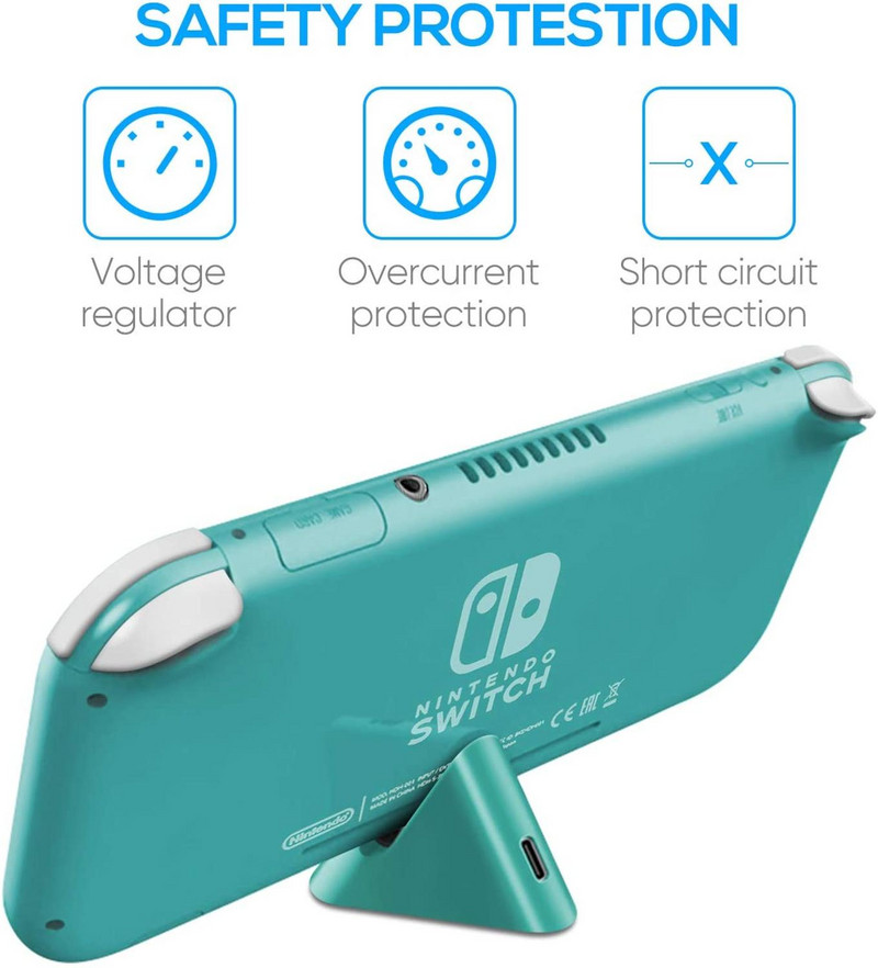 Nintendo Switch Lite konzolhoz, hordozható töltődokkoló, C típusú mini töltőállvány töltődokkolóhoz NS Lite NS-L Joypadhoz