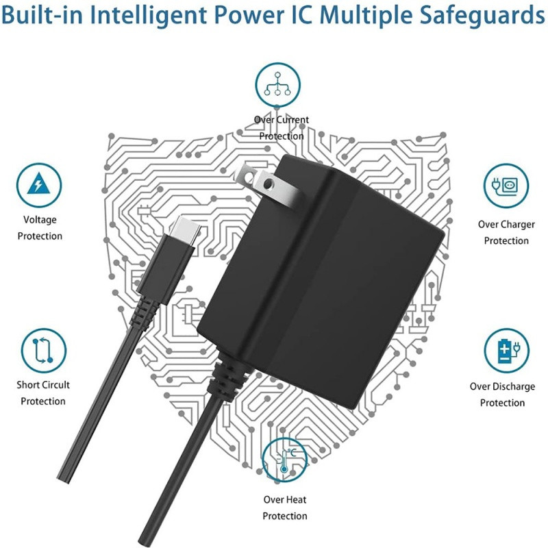 15 V 2,6 A slēdža lādētājs Nintendo Switch barošanas lādētāja kabeļa adapterim, ātrā lādētājs Nintendo slēdzim/slēdžam Lite/Switch OLED