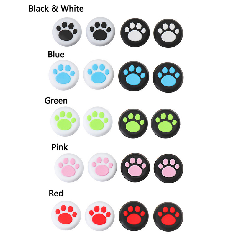 4 Χαριτωμένα λαβές σιλικόνης για αντίχειρες λαβές για Sony PlayStation 4 PS4/PS5 Slim Pro Προστατευτικό καλύμματος χειριστηρίου για XBox One XS