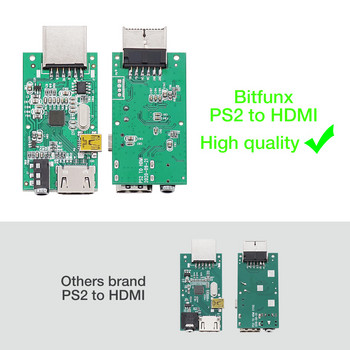 Bitfunx PS2 към HDMI-съвместим конверторен адаптер за SONY Playstation 2 Ypbpr вход с високо качество