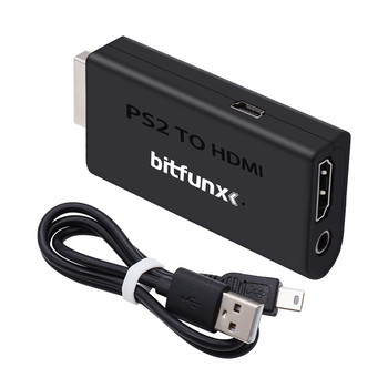 Bitfunx PS2 към HDMI-съвместим конверторен адаптер за SONY Playstation 2 Ypbpr вход с високо качество