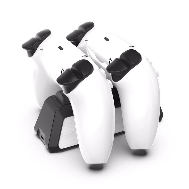 Dual Fast Charger for DualSense Charging Cradle Dock Station za Play Station 5 PS5 Joystick Gamepad Charging Dock Black White