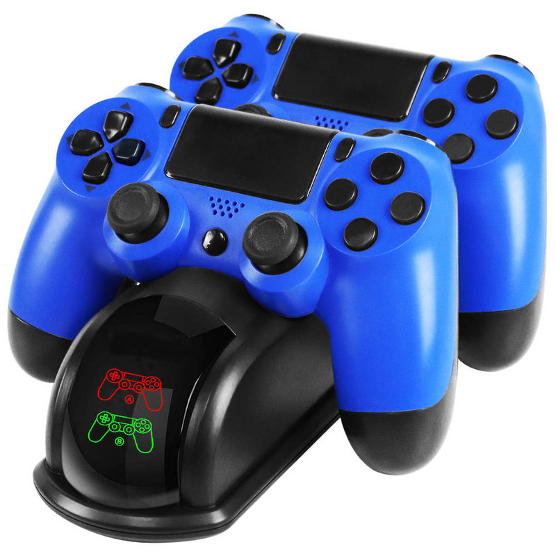 USB dock stanica za brzo punjenje za PS4 kontroler Stalak s dva punjača s LED zaslonom Gamepad baza za PlayStation 4/Pro/Slim