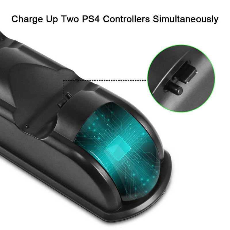 USB dock stanica za brzo punjenje za PS4 kontroler Stalak s dva punjača s LED zaslonom Gamepad baza za PlayStation 4/Pro/Slim