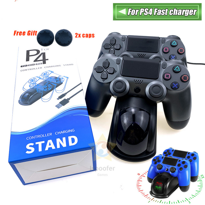 USB dock stanica za brzo punjenje za PS4 kontroler Stalak s dva punjača s LED zaslonom Gamepad baza za PlayStation 4/Pro/Slim