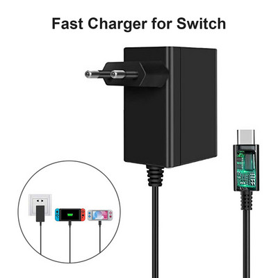 За Nintend Switch Game Console Adapter Charging USB Type C Power Supply Supply Charger